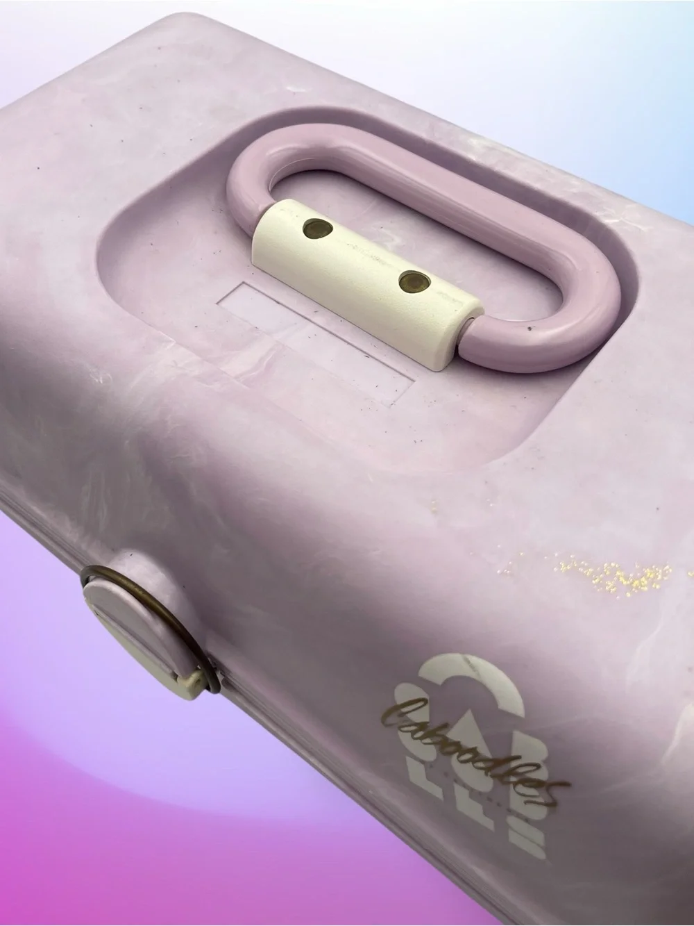 Vintage 90s Caboodles Lavender Makeup Case Retro Cosmetic Organizer